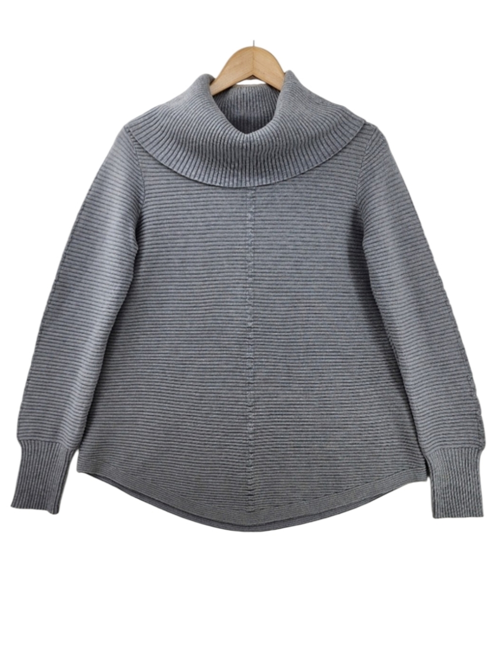Cyrus Gray Cowl Ribbed Turtleneck Sweater Women's Size Medium
